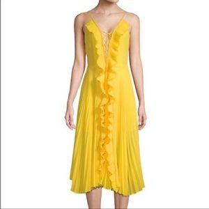 Delfi Collective yellow chiffon dress